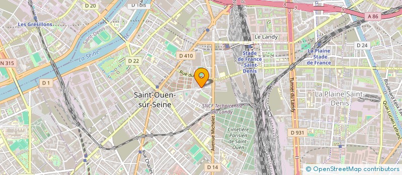 localisation de l'entreprise MEZAK à SAINT-OUEN-SUR-SEINE