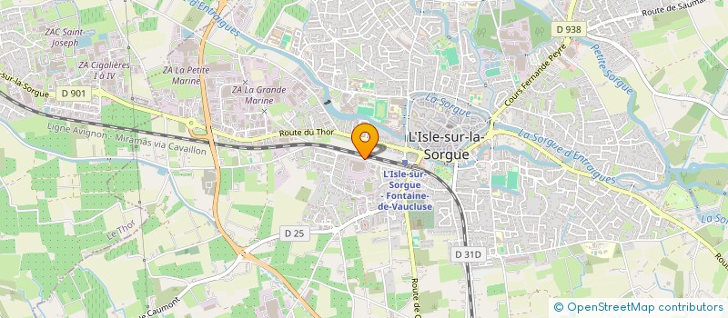 localisation de l'entreprise MEZARD SYLVIE à L'ISLE-SUR-LA-SORGUE