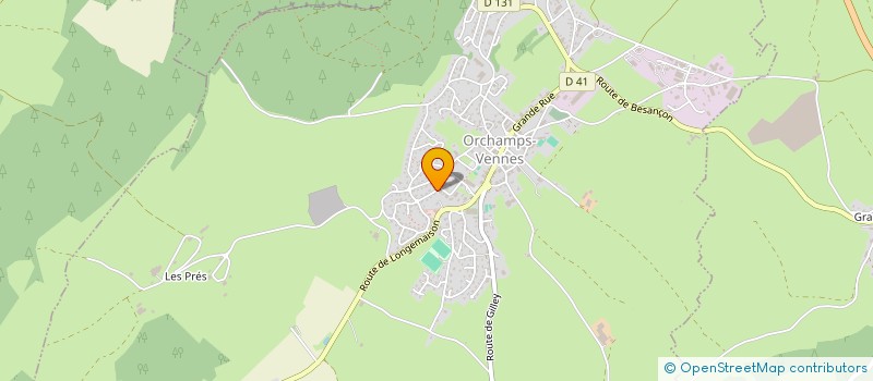 localisation de l'entreprise MF 25  ORCHAMPS-VENNES