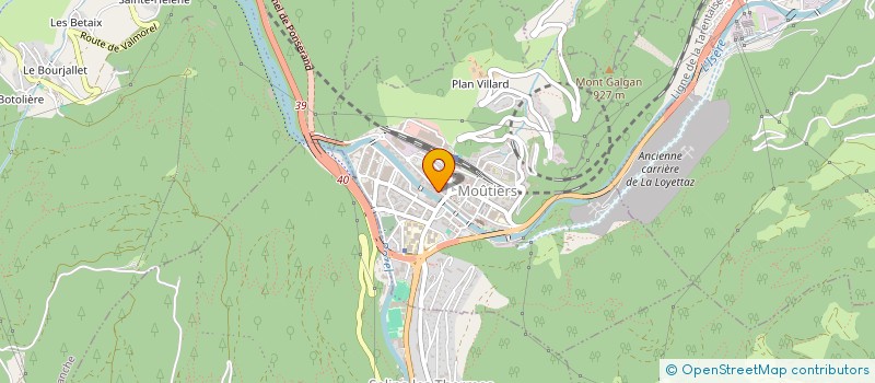 localisation de l'entreprise MF 73 à MOUTIERS
