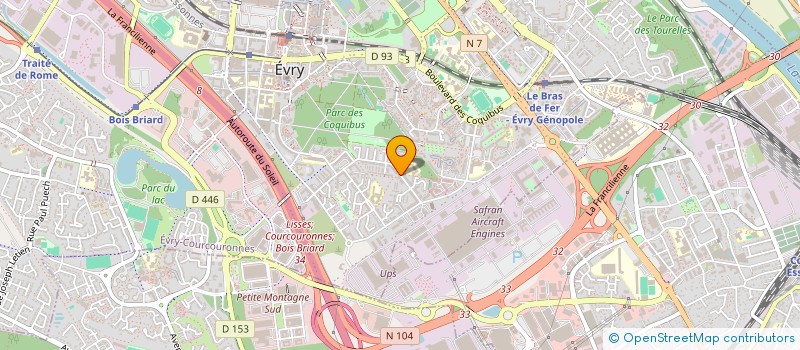localisation de l'entreprise MF à EVRY-COURCOURONNES