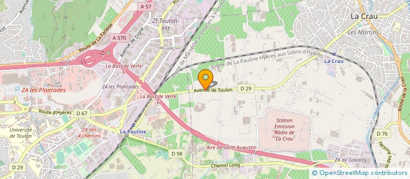 localisation de l'entreprise MF AMEUBLEMENT à LA CRAU
