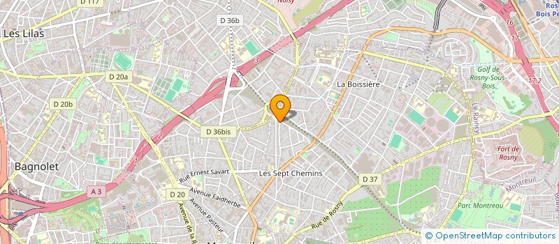 localisation de l'entreprise MF BAT à MONTREUIL