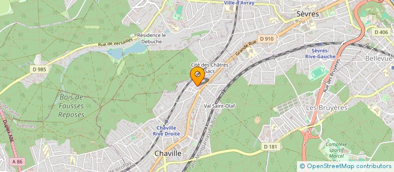 localisation de l'entreprise MF BAT à CHAVILLE