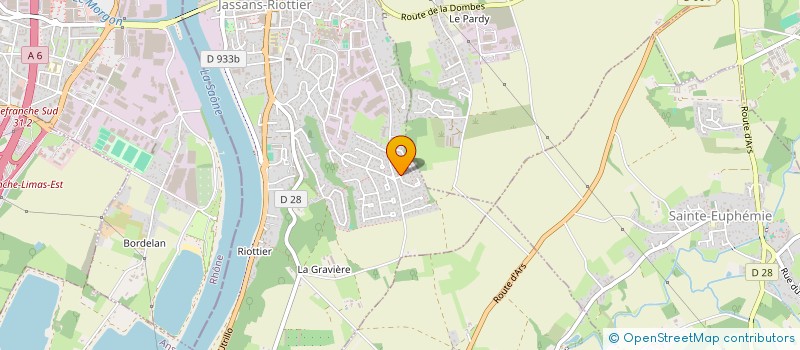 localisation de l'entreprise MF CARRELAGE  JASSANS-RIOTTIER
