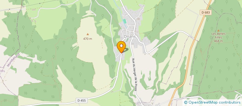 localisation de l'entreprise MF CHAUFFAGE SANITAIRE  ONANS