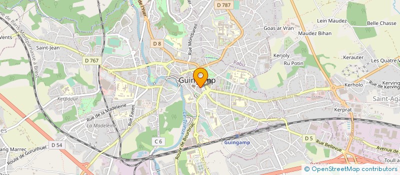 localisation de l'entreprise MF COIFFURE à GUINGAMP