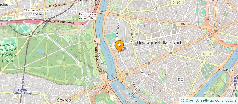 localisation de l'entreprise MF CONSULTING à BOULOGNE-BILLANCOURT