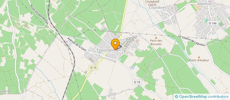 localisation de l'entreprise MF DOMUS à ESPONDEILHAN