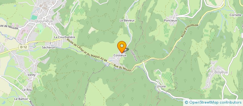 localisation de l'entreprise MF ETANCHEITE à JUJURIEUX