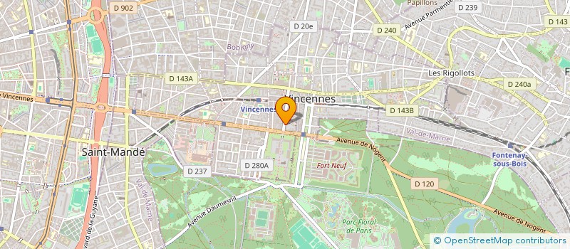 localisation de l'entreprise MF SERVICES à VINCENNES