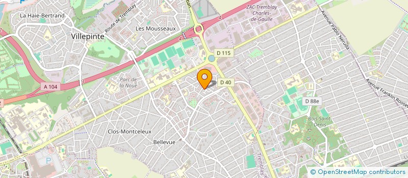 localisation de l'entreprise MF TOP à VILLEPINTE