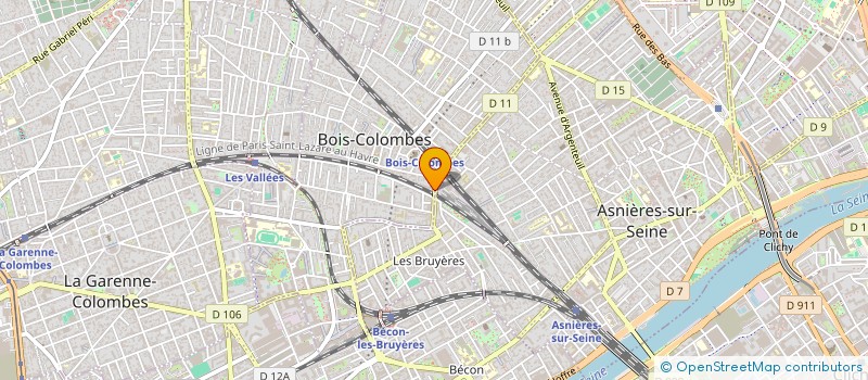 localisation de l'entreprise MFG à BOIS-COLOMBES