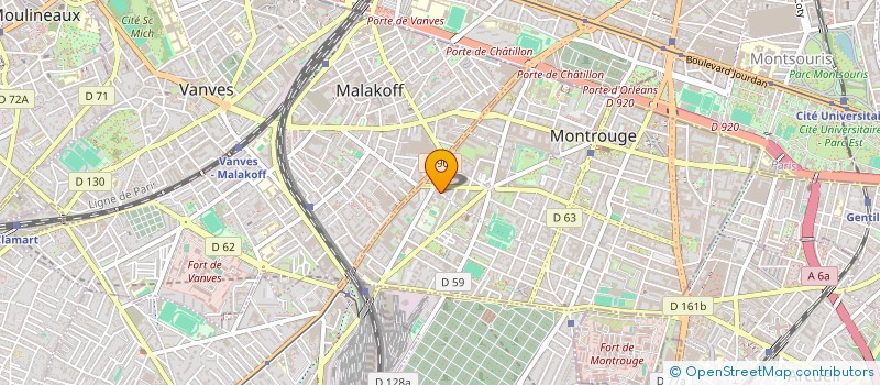 localisation de l'entreprise MFI  MONTROUGE