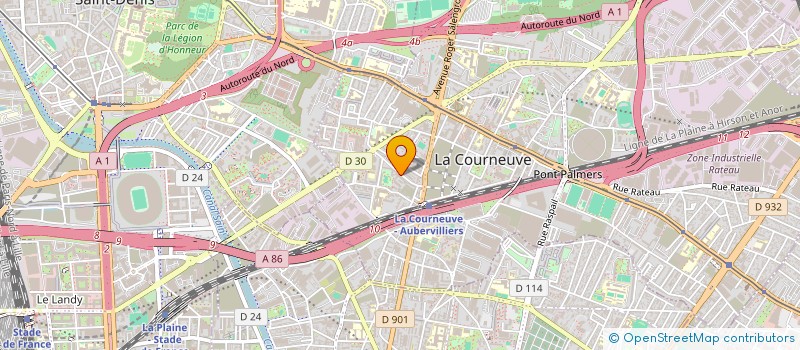 localisation de l'entreprise MFI à LA COURNEUVE