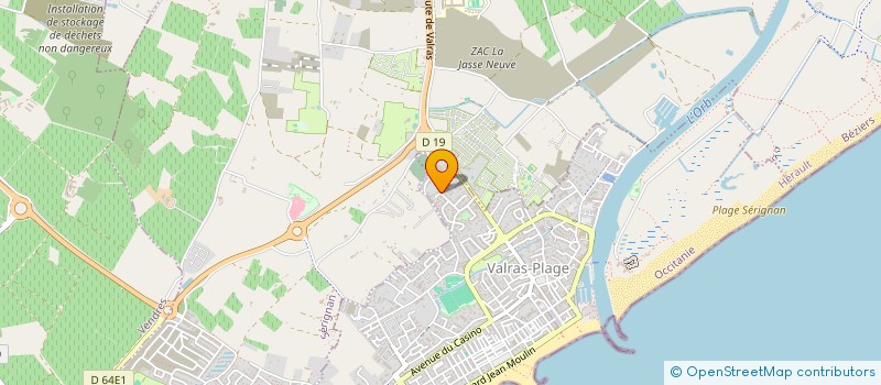 localisation de l'entreprise MFJF  VALRAS-PLAGE