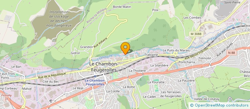 localisation de l'entreprise MFK BATIMENT à LE CHAMBON-FEUGEROLLES