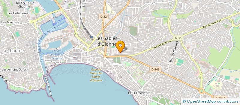 localisation de l'entreprise MFP IMMO à LES SABLES D'OLONNE