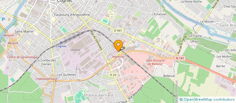 localisation de l'entreprise MG 15 à CHATEAUBERNARD
