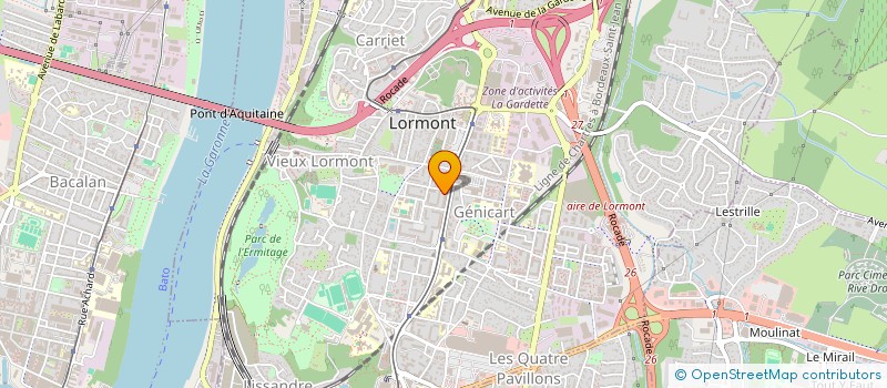 localisation de l'entreprise MG 33 à LORMONT