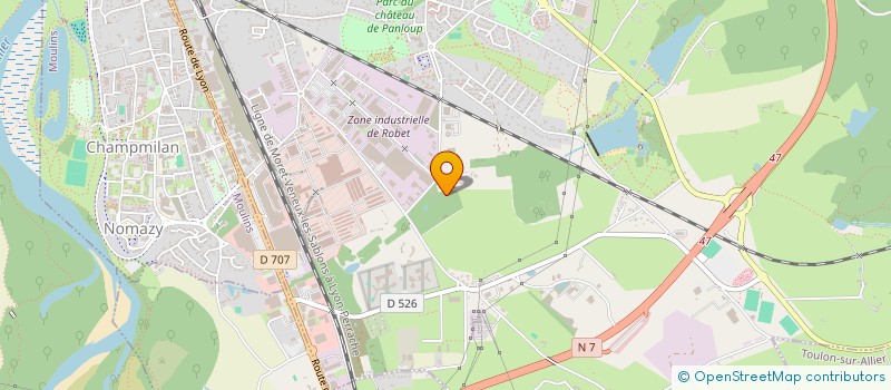 localisation de l'entreprise MG  YZEURE