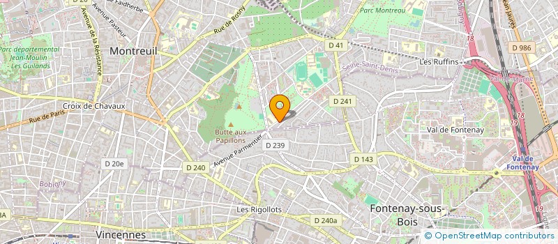 localisation de l'entreprise MG à MONTREUIL
