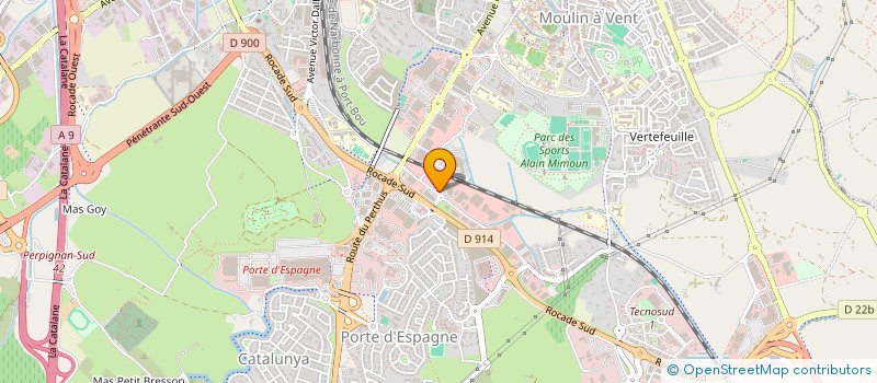 localisation de l'entreprise MG AUTOMOBILE CARROSSERIE  PERPIGNAN