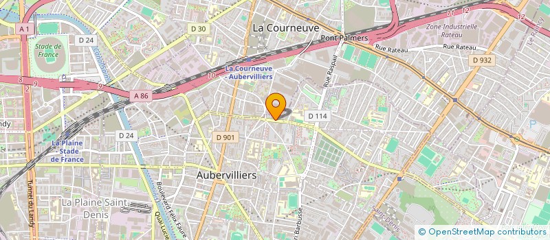 localisation de l'entreprise MG AUTOS à AUBERVILLIERS
