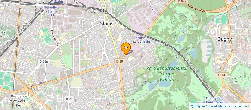 localisation de l'entreprise MG BAT  STAINS