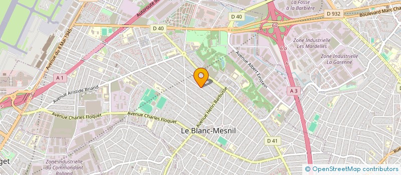 localisation de l'entreprise MG BAT à LE BLANC-MESNIL