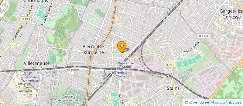 localisation de l'entreprise MG'BAT PLOMBERIE ELECTRICITE à PIERREFITTE-SUR-SEINE