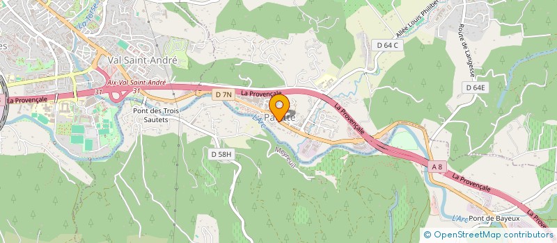 localisation de l'entreprise MG CONSTRUCTION  LE THOLONET