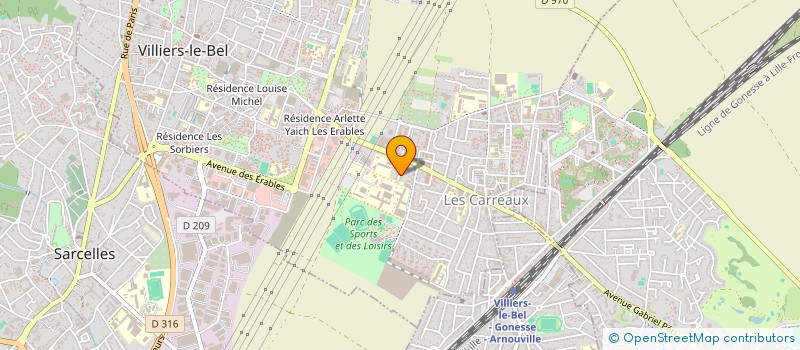 localisation de l'entreprise MG CONSTRUCTION  VILLIERS-LE-BEL