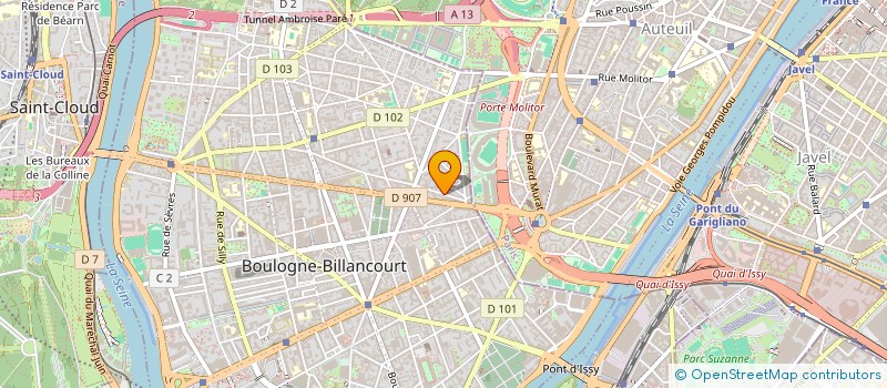 localisation de l'entreprise MG COURTAGE à BOULOGNE-BILLANCOURT