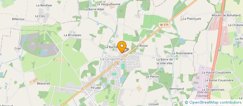 localisation de l'entreprise MG COUVERTURE à LA GRIGONNAIS