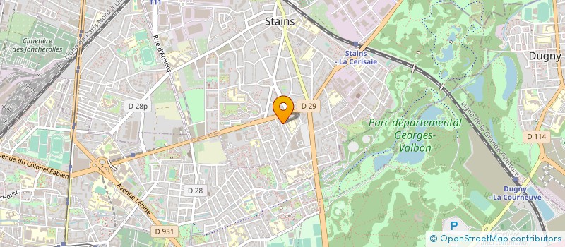 localisation de l'entreprise MG CREATION à STAINS