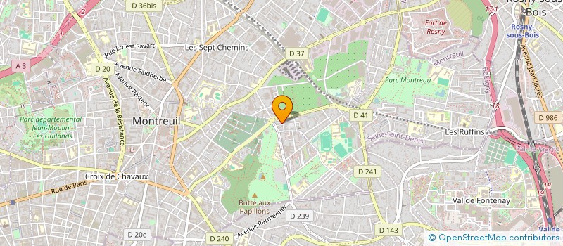 localisation de l'entreprise MG CREVAISON à MONTREUIL