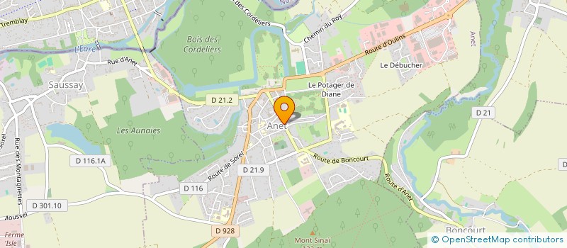 localisation de l'entreprise MG DISTRIBUTION à ANET