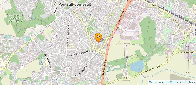 localisation de l'entreprise MG DISTRIBUTION à PONTAULT-COMBAULT