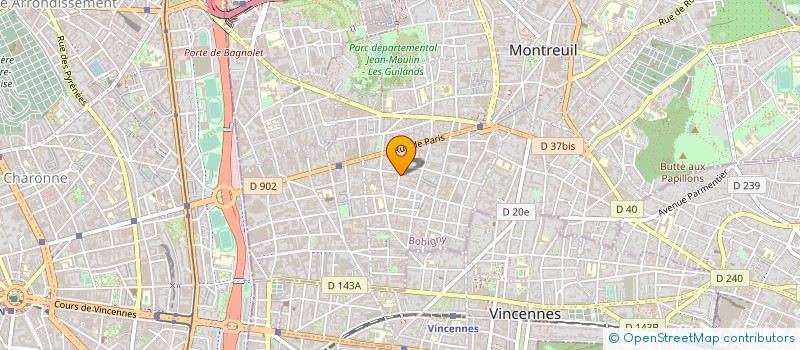 localisation de l'entreprise MG DISTRIBUTION INTERNATIONAL à MONTREUIL