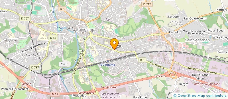 localisation de l'entreprise MG-DLM  GUINGAMP