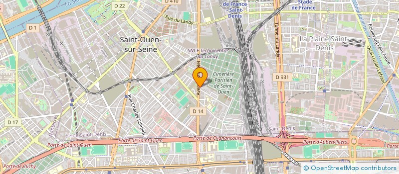 localisation de l'entreprise MG ELEC à SAINT-OUEN-SUR-SEINE