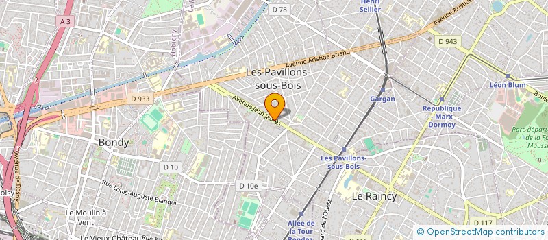 localisation de l'entreprise MG EMBALLAGE  LES PAVILLONS-SOUS-BOIS