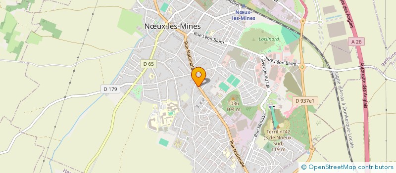 localisation de l'entreprise MG FORM NORD PAS DE CALAIS  NUX-LES-MINES