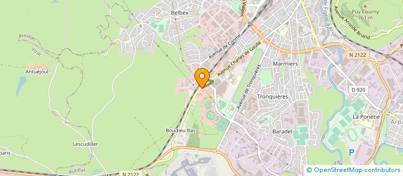 localisation de l'entreprise MG GARAGE à AURILLAC