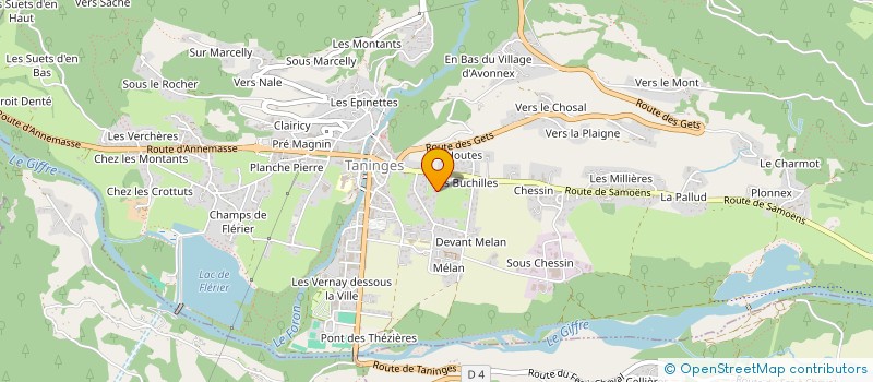 localisation de l'entreprise MG GRAND MASSIF à TANINGES
