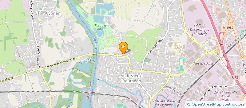 localisation de l'entreprise MG IMMO  ANDREZIEUX-BOUTHEON