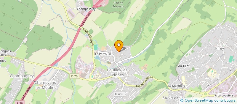 localisation de l'entreprise MG IMMO  POUILLEY-LES-VIGNES