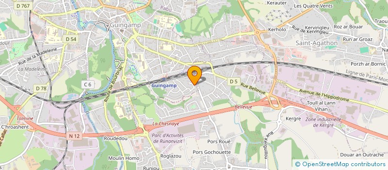 localisation de l'entreprise MG IMMOBILIER à GUINGAMP