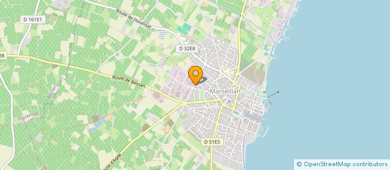 localisation de l'entreprise MG INVEST à MARSEILLAN